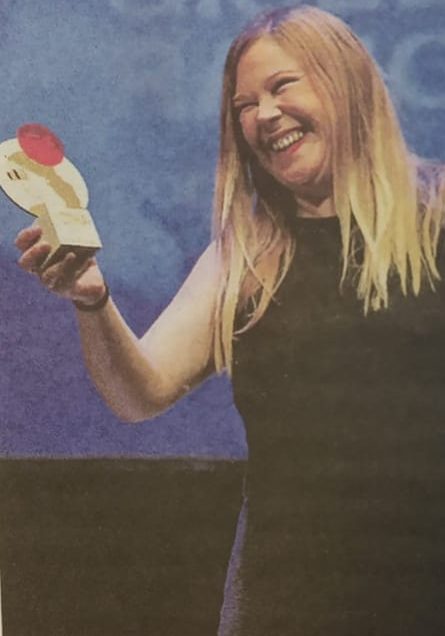 En la imagen, Xudit Casas, en el periódico La Región de Ourense.